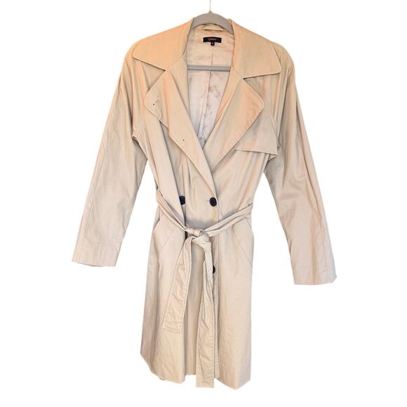 Quince Women's Comfort Stretch Trench Coat Light Khaki Size M - Picture 2 of 7